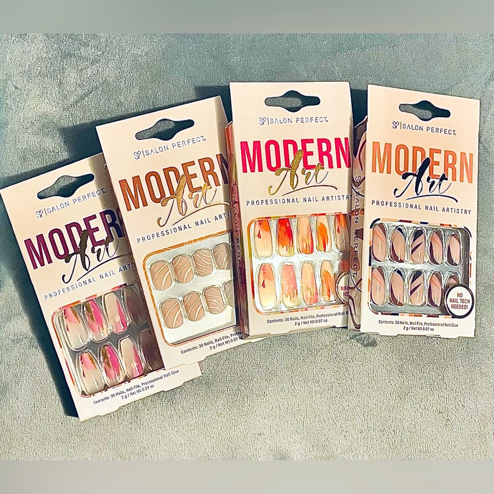 Salon Perfect Modern Art Press-On Nails X4